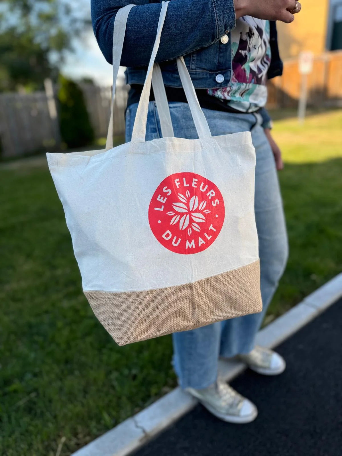 Tote bag in recycled cotton