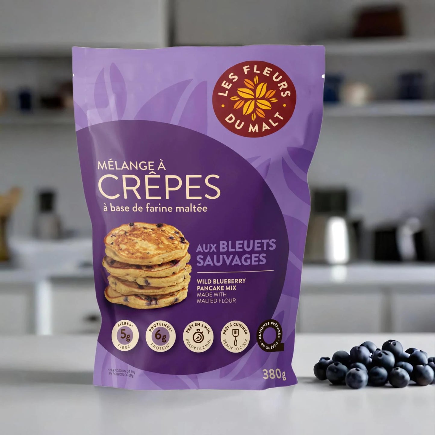 Mélange à crêpes malté – Bleuets