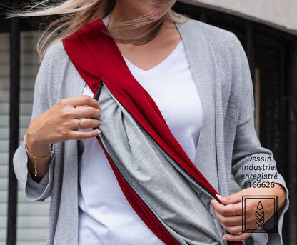 Foulard en coton biologique rouge