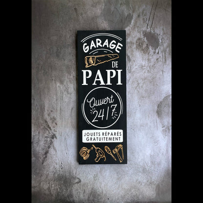 Wooden sign for dad or grandpa’s garage, Fathers' Day gift, Garage sign open 24 hours