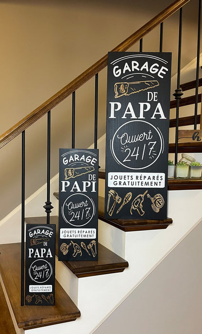 Wooden sign for dad or grandpa’s garage, Fathers' Day gift, Garage sign open 24 hours