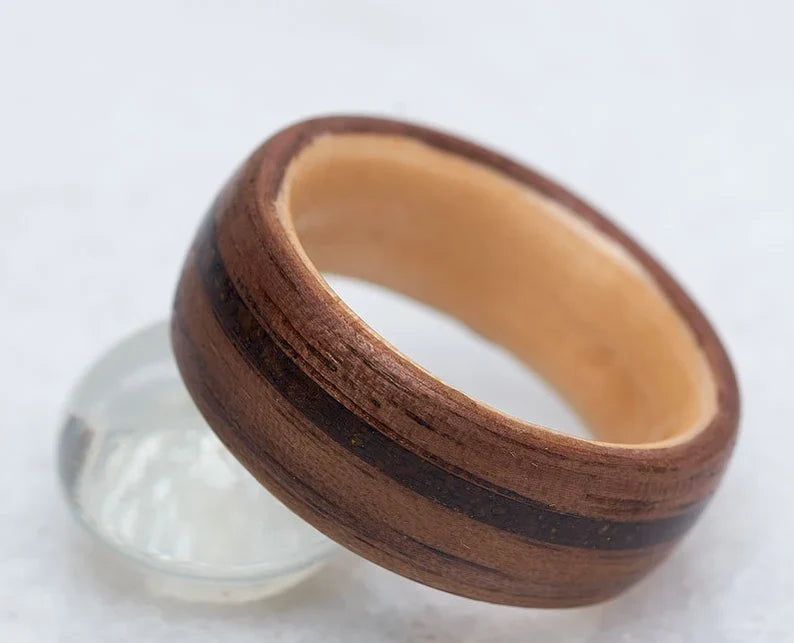 Meteorite Wood ring, Meteorite Ring,  Wooden Rings, Meteorite engagement ring, Wood ring, Mens wedding band, Meteorite wedding band, Raw stone, Meteorite, Raw stone ring, Moonstone ring, Meteorite ring men, Iron ring, Raw gemstone ring