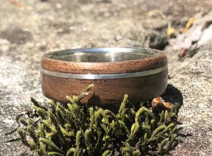 The American Walnut Silver Ring