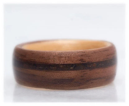 Meteorite Wood ring, Meteorite Ring,  Wooden Rings, Meteorite engagement ring, Wood ring, Mens wedding band, Meteorite wedding band, Raw stone, Meteorite, Raw stone ring, Moonstone ring, Meteorite ring men, Iron ring, Raw gemstone ring