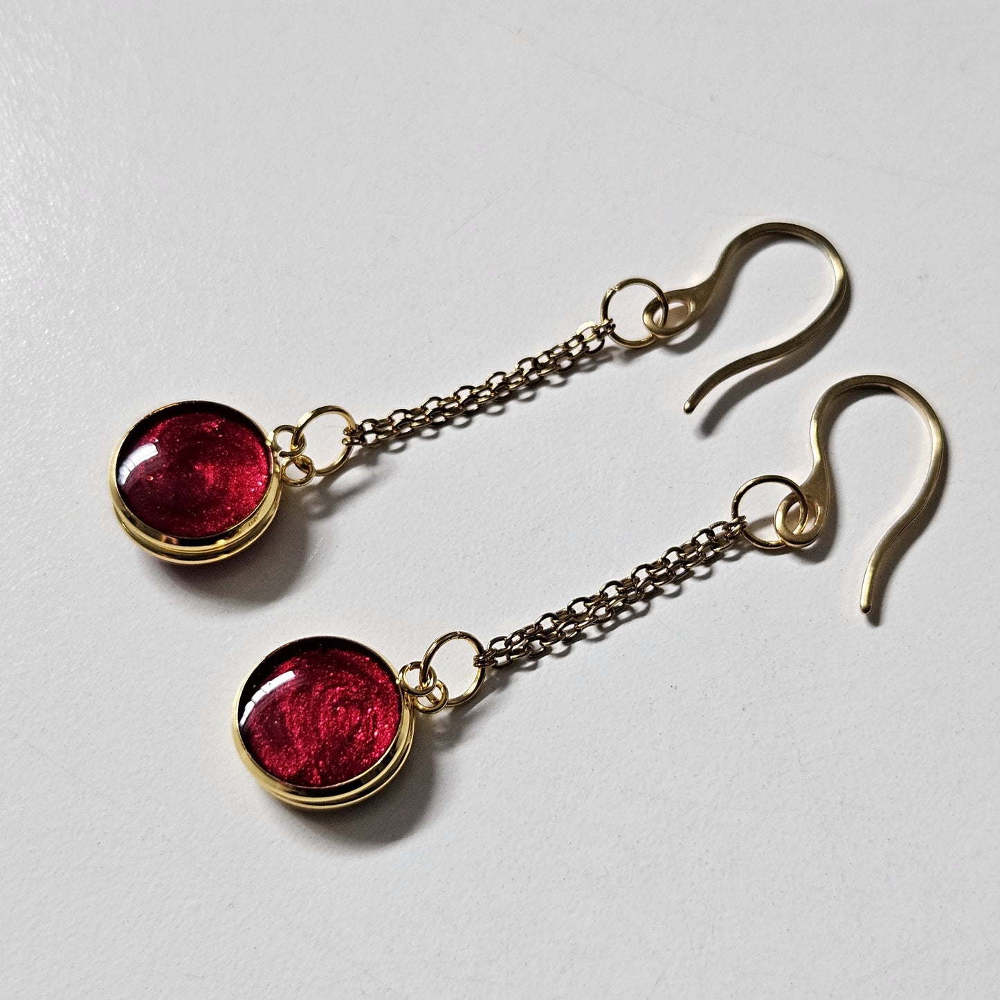 Jumelles rouges | Boucles d'oreilles