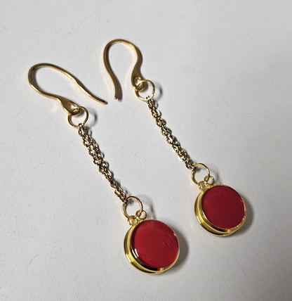 Jumelles rouges | Boucles d'oreilles