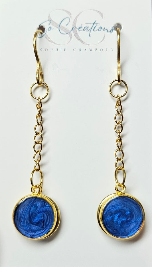 Jumelles bleues | Boucles d'oreilles