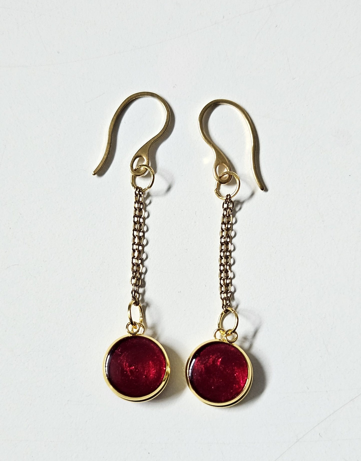 Jumelles rouges | Boucles d'oreilles